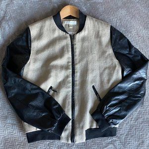 Faux Leather Bomber